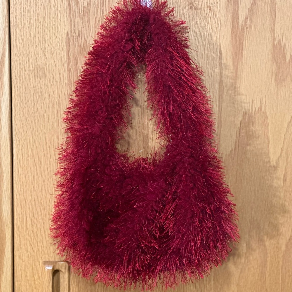 Red Fluffy Handbag